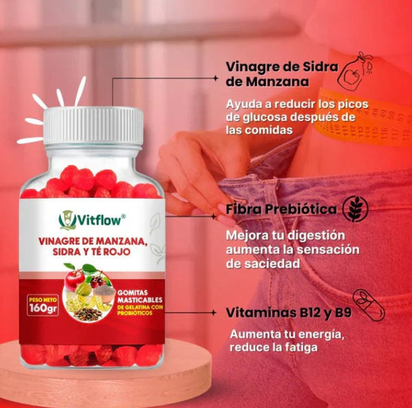 Gomitas de Vinagre de Manzana + Entrega Gratis + Solo pagas al recibir ¡Solo por hoy!